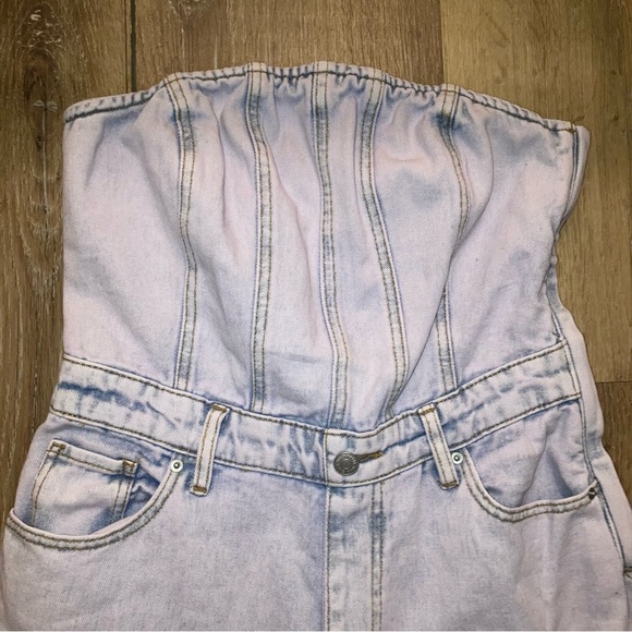 Wild Fable Women’s Tube Cargo Denim Jumpsuit in Lavender | Size Small - Picture 5 of 13